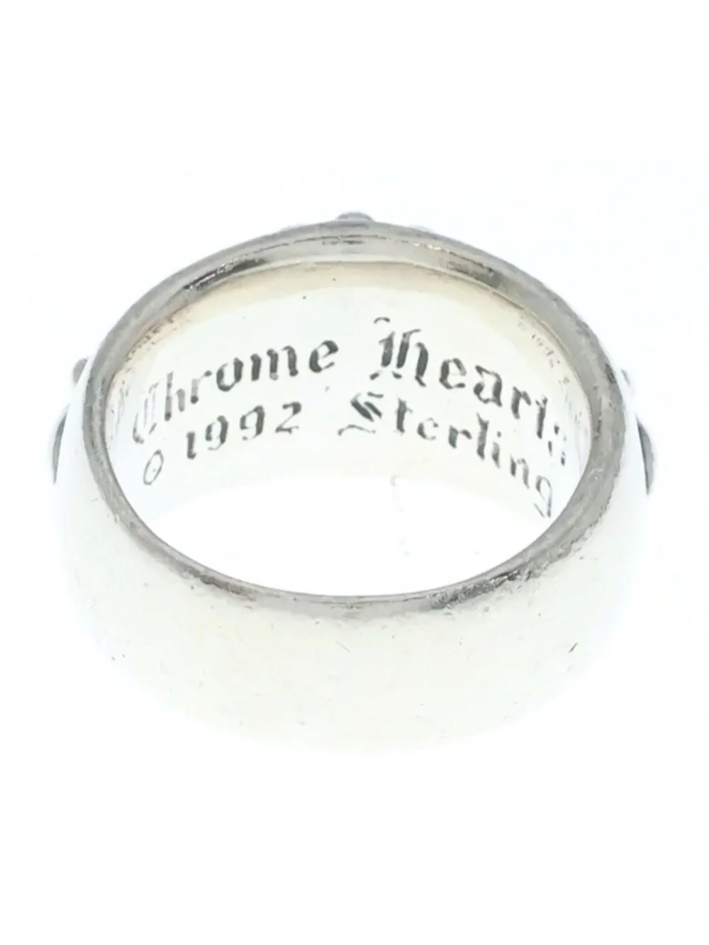 Chrome Hearts Flrl Crs Floral Cross Ring Silver